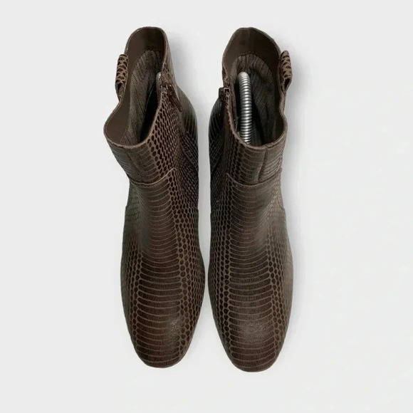 Korks Leyland Ankle Boot Snake Print Leather Womans Size 8 M - Picture 2 of 9